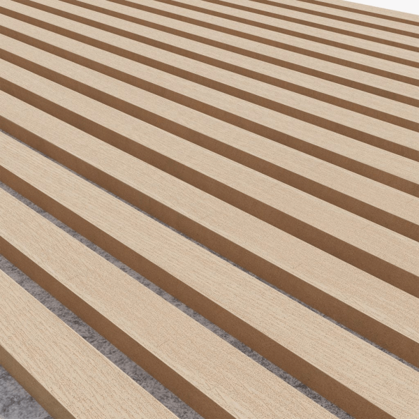 Eiche Rustikal Natur (MDF Natur / Filz Grau) – Muster